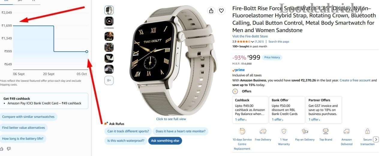 Fire Boltt Rise | Best Price Drop Today