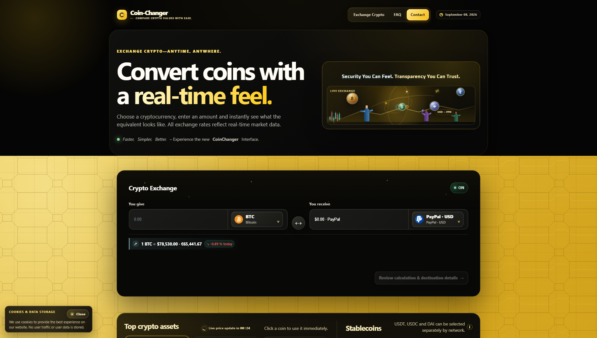 Stored capture of coin-changer.org