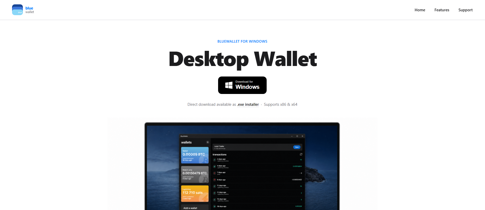 Stored capture of bluwalletdesktop.io