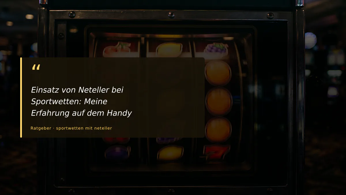 Einsatz von Neteller bei Sportwetten: Meine Erfahrung auf dem Handy