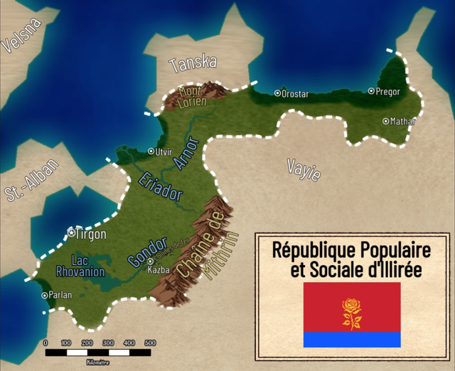 Carte topographique du territoire illiréen
