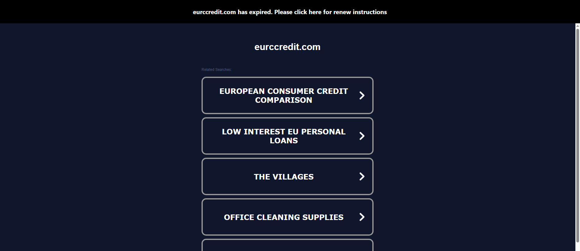 Acquisizione salvata di eurccredit.com
