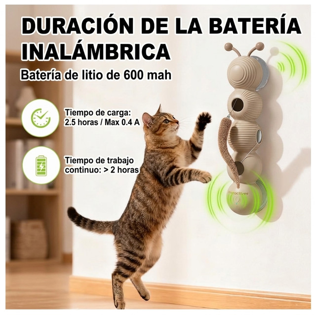 Miniatura de juguete eléctrico tipo oruga para gatos
