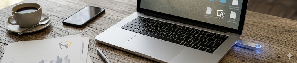 USB flash drive plugged into a laptop showing portable executable locker security
