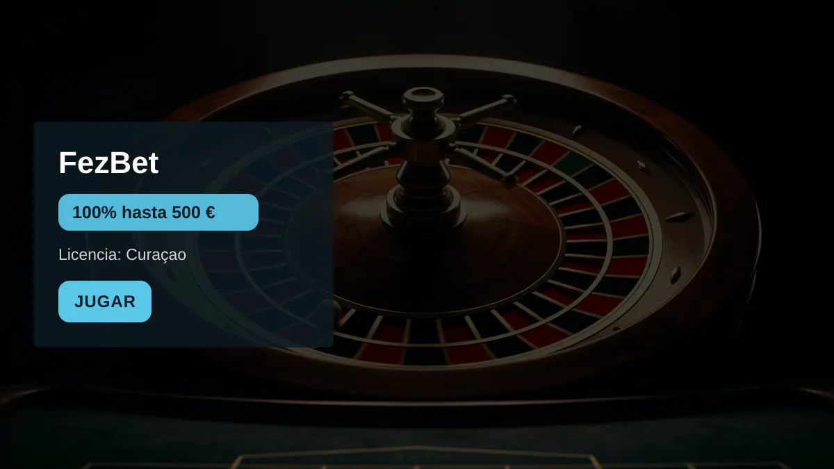 FezBet casino &mdash; bono de bienvenida 100% hasta 500 &euro; + 200 FS, pagos: Visa, Mastercard, Skrill, Neteller, Paysafecard