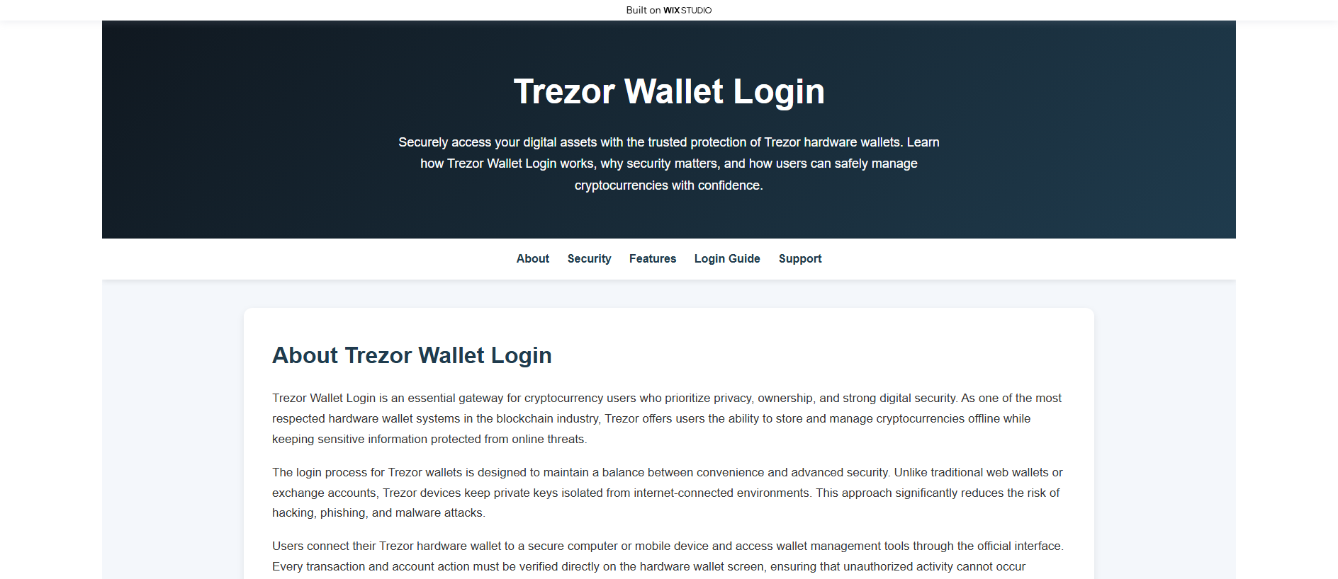Stored capture of terzos-homepages.wixstudio.com