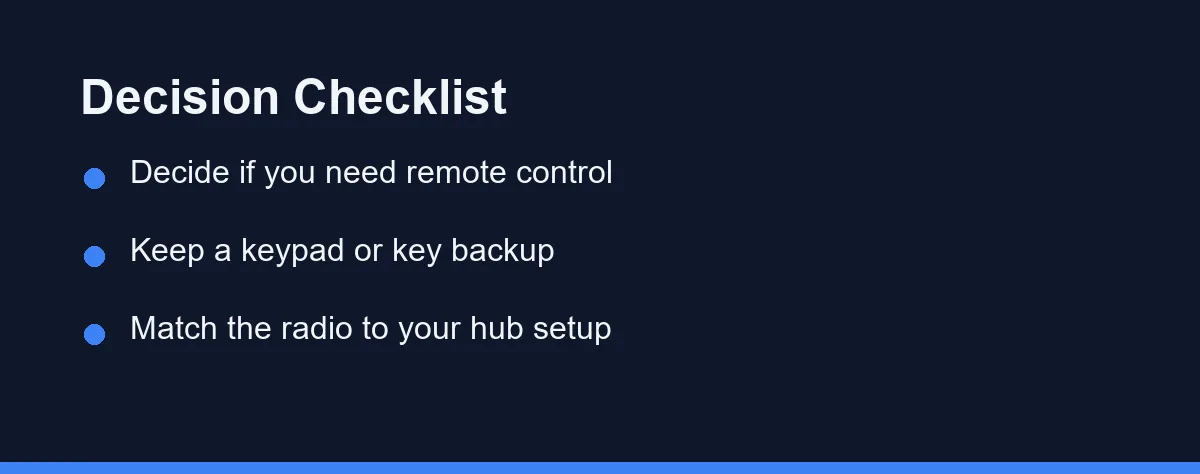 Decision Checklist