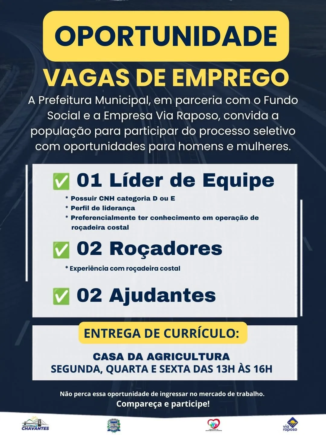 5 Vagas Processo Seletivo   Prefeitura E Via Raposo