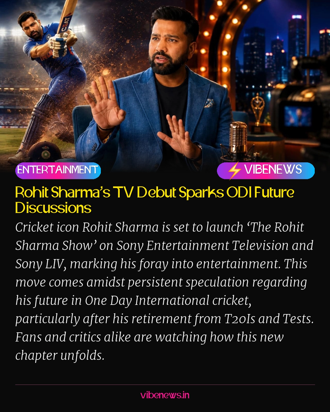 Rohit Sharma’s TV Debut Sparks ODI Future Discussions