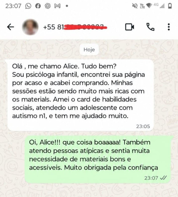 Feedback de profissional sobre ferramentas clínicas