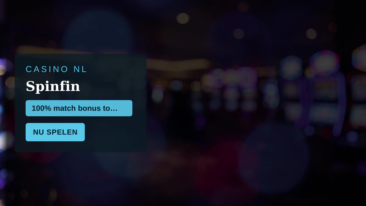 Spinfin casino — welkomstbonus 100% match bonus tot €2.000 + 150 FS, betalingen: Visa, Mastercard, Skrill, Neteller, Paysafecard