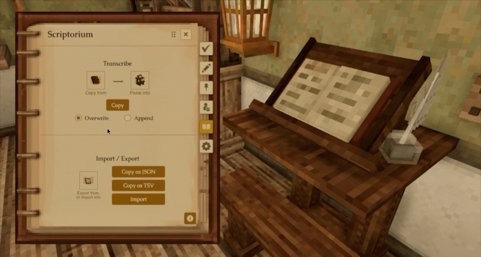 The Scriptorium with its copy/paste, and import/export features. It has an animated stamp!