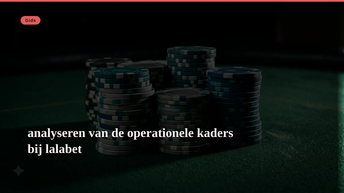 analyseren van de operationele kaders bij lalabet