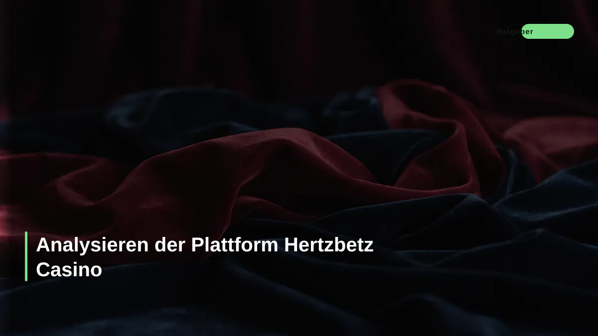 Analysieren der Plattform Hertzbetz Casino