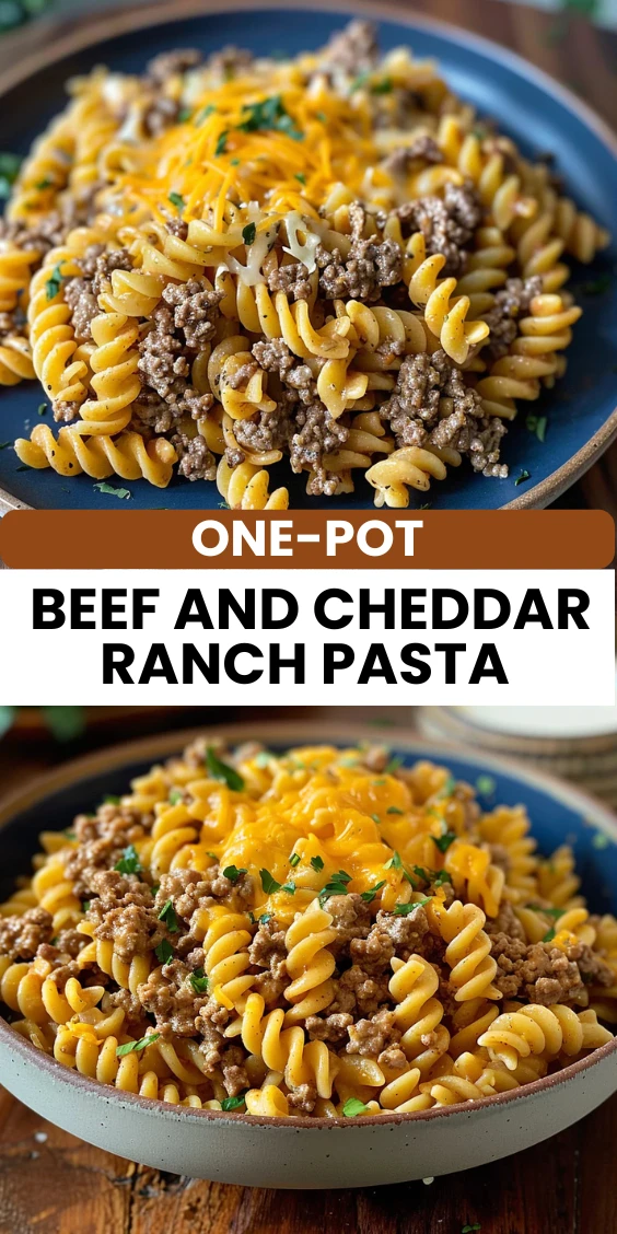 One-Pot Beef and Cheddar Ranch Pasta Recipe You'll Crave