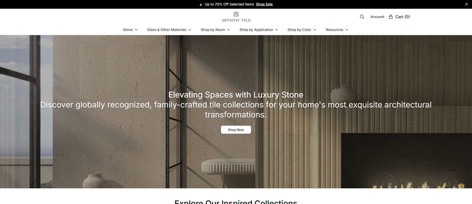 Stored capture of artistictilecollection.shop