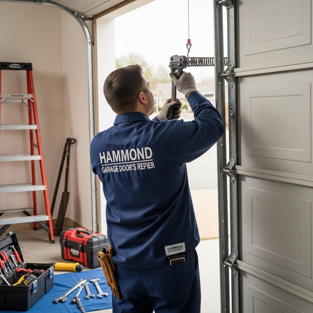 Professional garage door repair service technician in Hammond LA