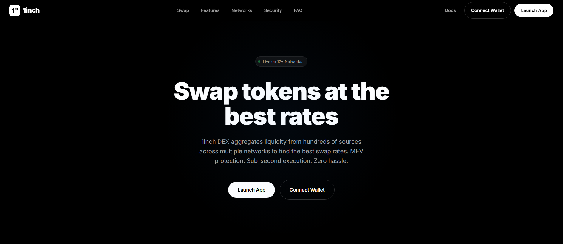 Forensic screenshot of 1inch-dex.net showing the phishing page layout