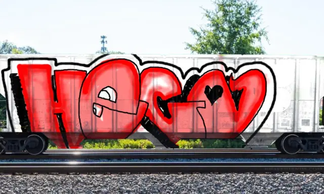 Graffiti artwork by h3ca