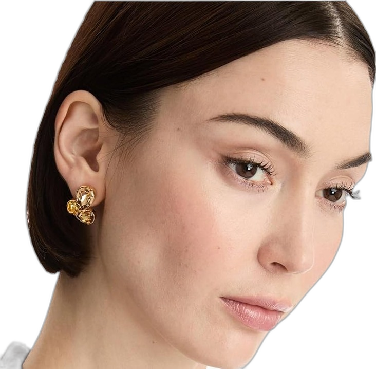 Oscar de la Renta Pear-Cut Cluster Earrings