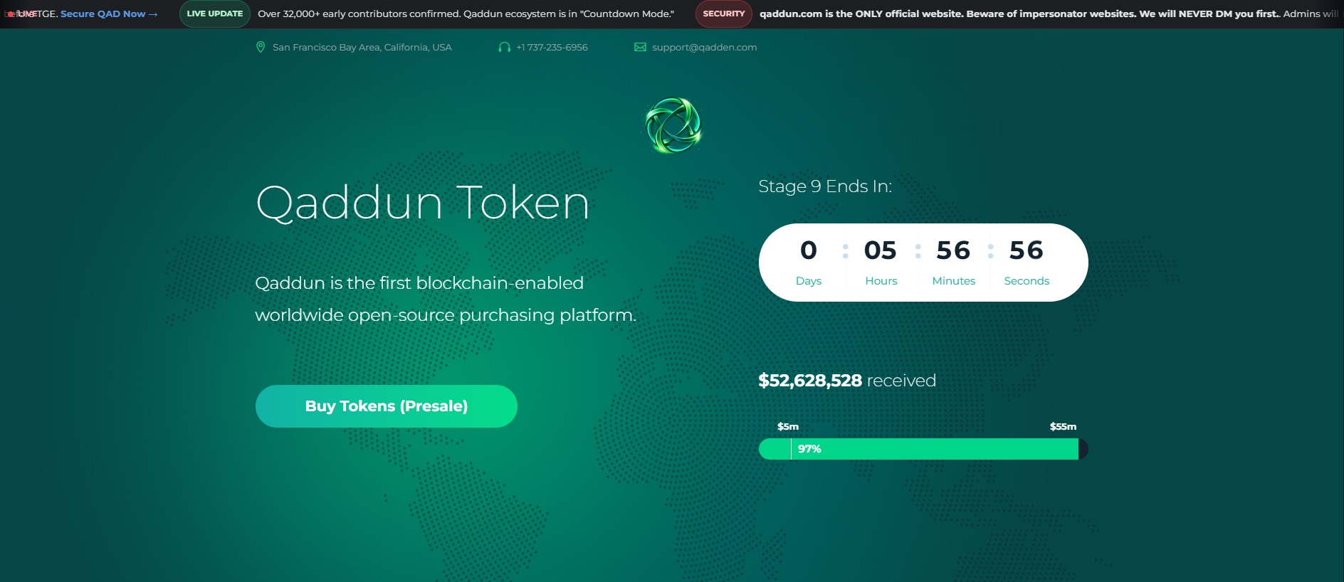 Screenshot of qaddun.com