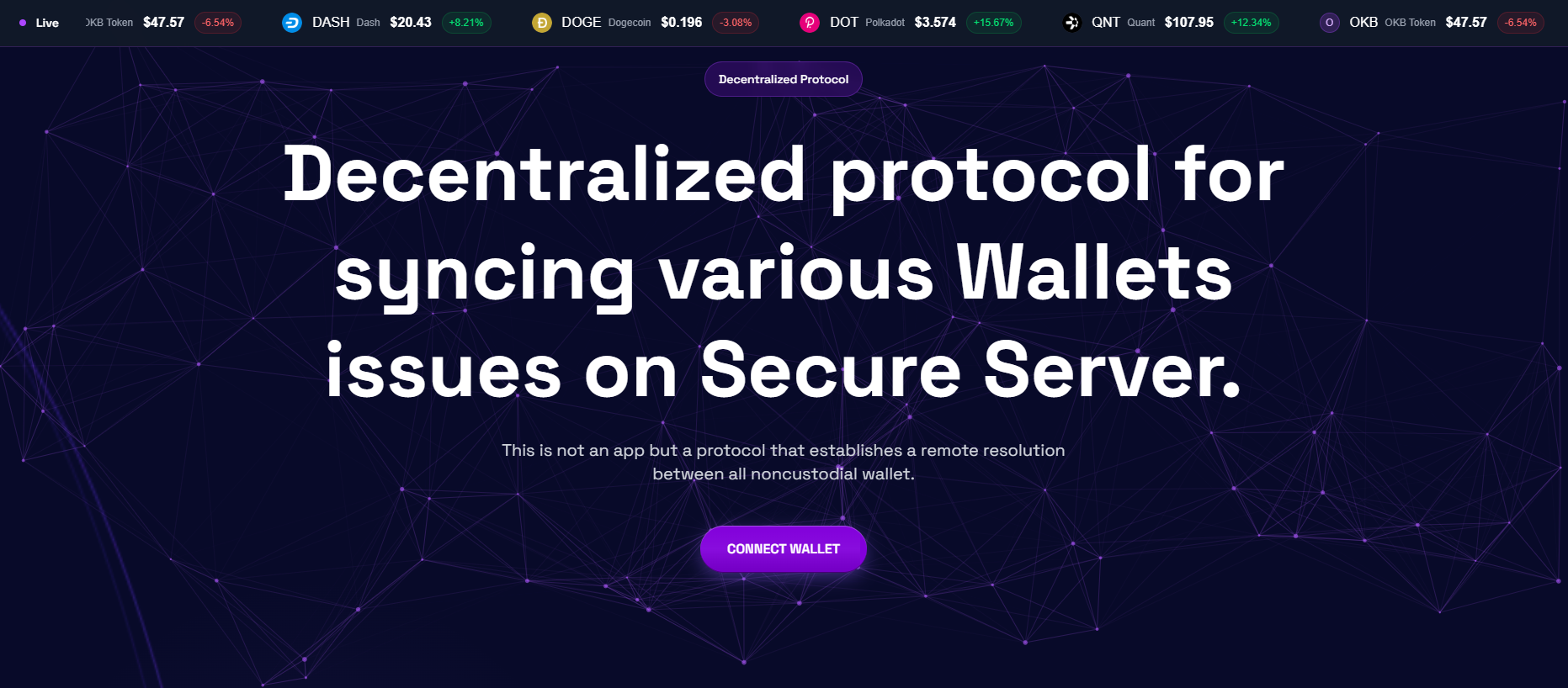 Screenshot of connectblockchain.vercel.app