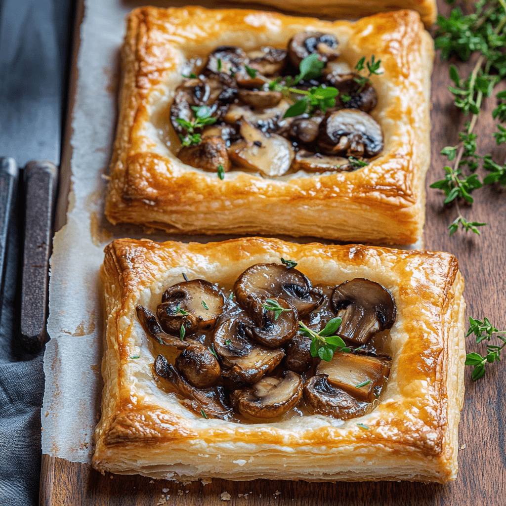 Easy Mushroom Puff Pastry Tarts to Savor step photo