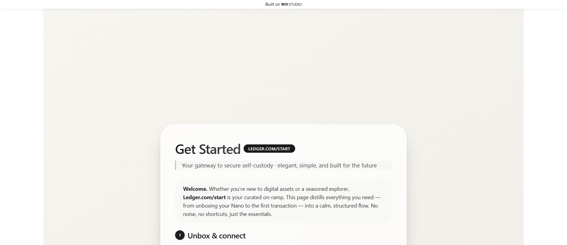 Stored capture of iostarted-ledgrecdn.wixstudio.com