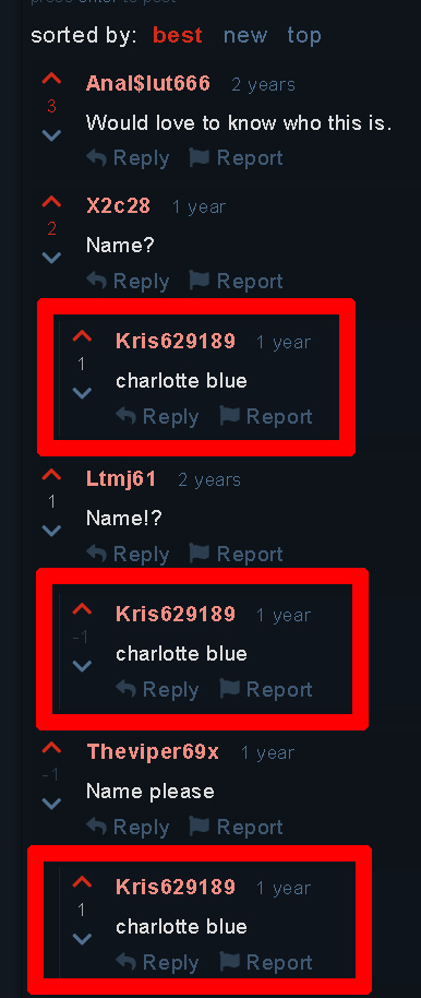 charlotte blue in answer #2084807