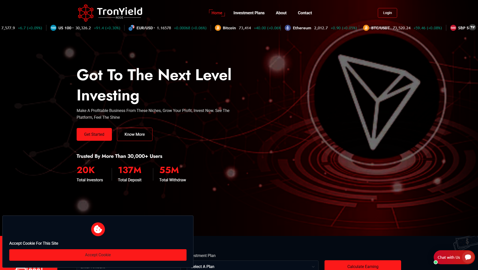 Forensic screenshot of mail.tronyieldnode.org showing the phishing page layout