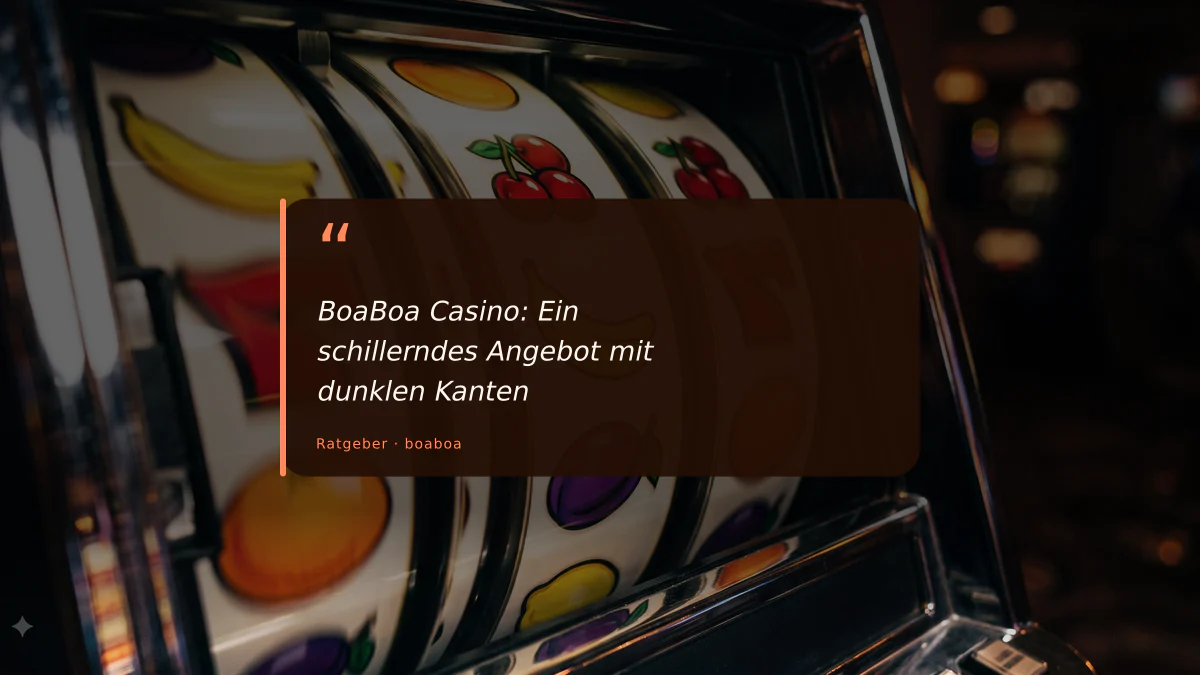 BoaBoa Casino: Ein schillerndes Angebot mit dunklen Kanten