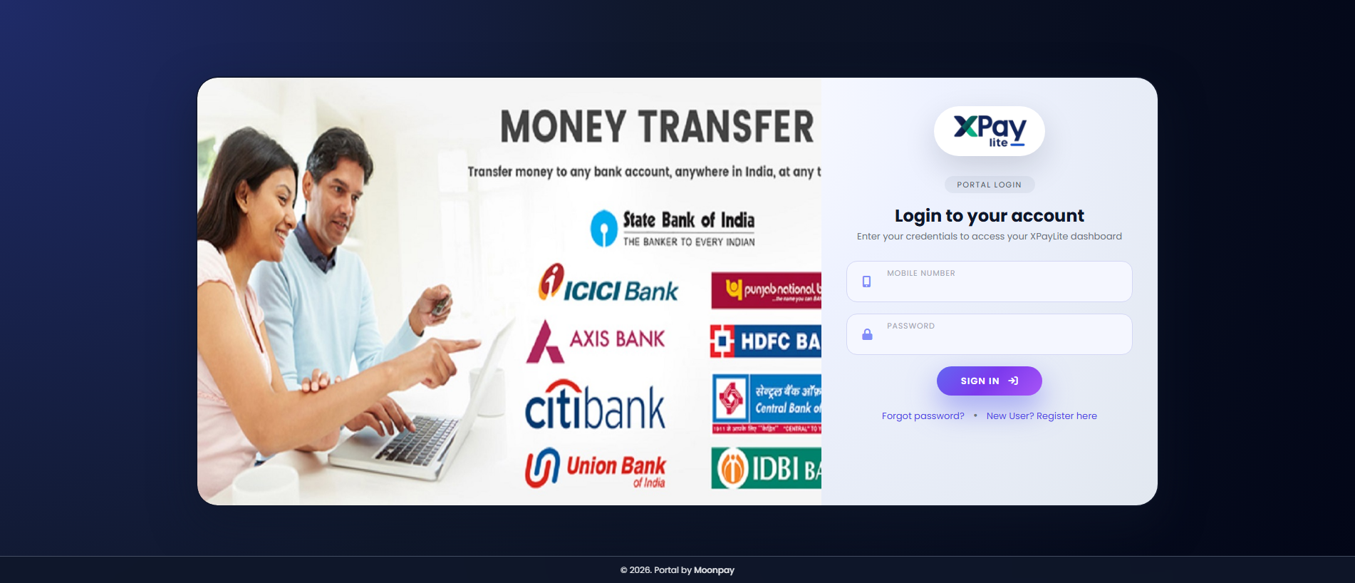 Forensic screenshot of moonpay.co.in showing the phishing page layout