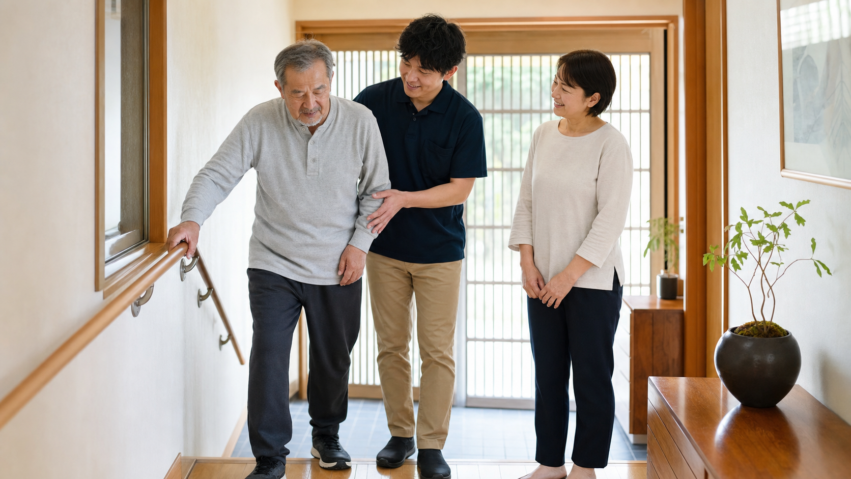 脳卒中後の不安に配慮した外出練習のイメージ