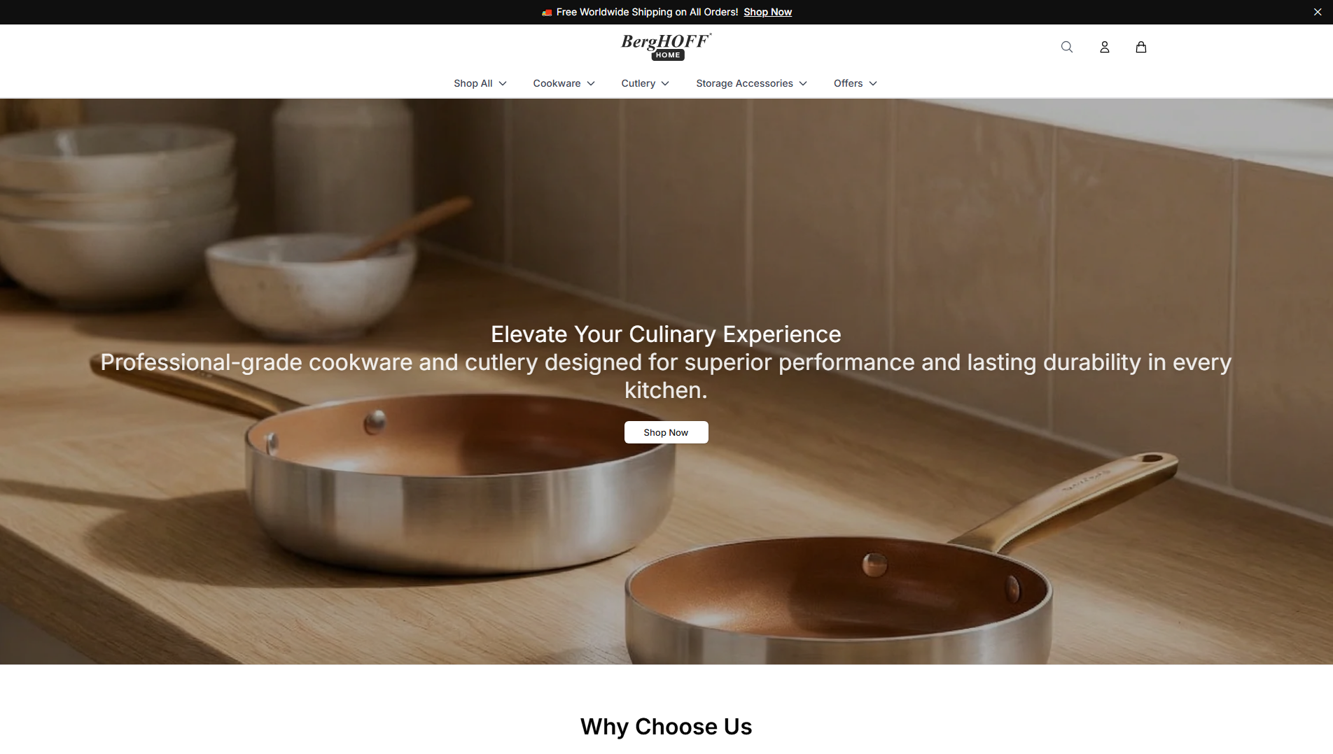 Stored capture of berghoffhomeware.shop