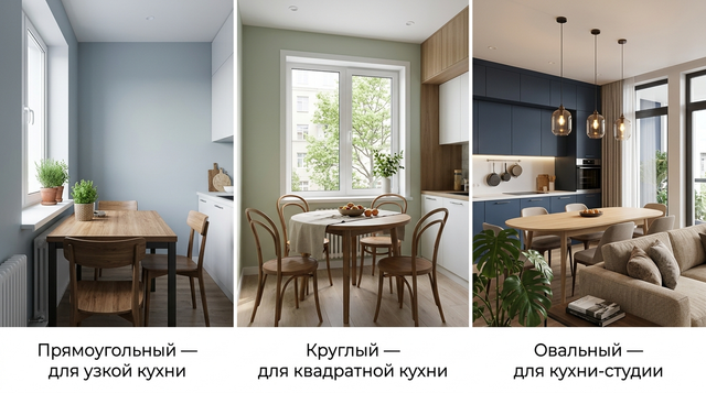 Выбор кухонного стола: главные размеры, формы и материалы | Самые практичные советы при подборе размеров обеденного стола для дома - 3