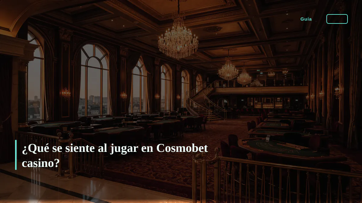 ¿Qué se siente al jugar en Cosmobet casino?