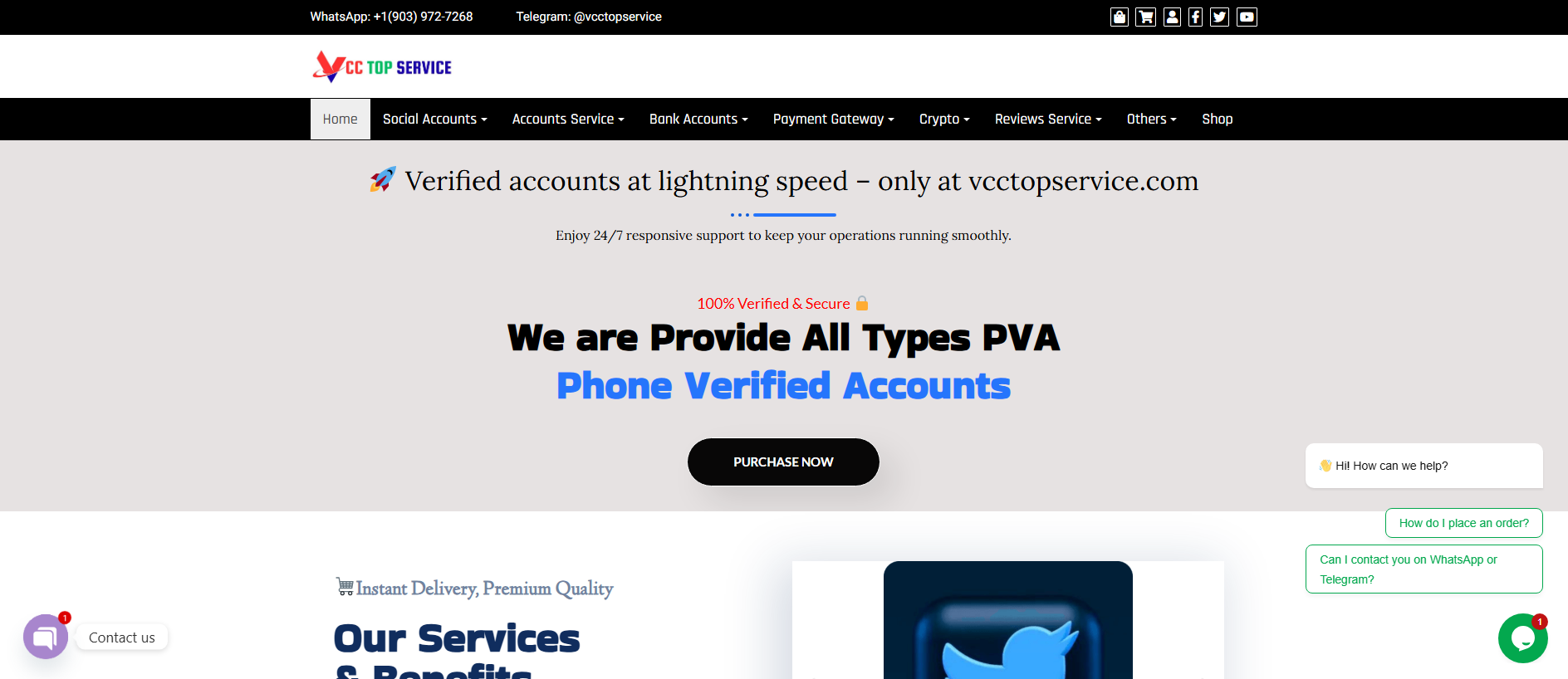 Screenshot of vcctopservice.com