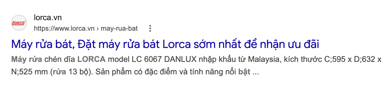 Kết quả Google cần bấm vào