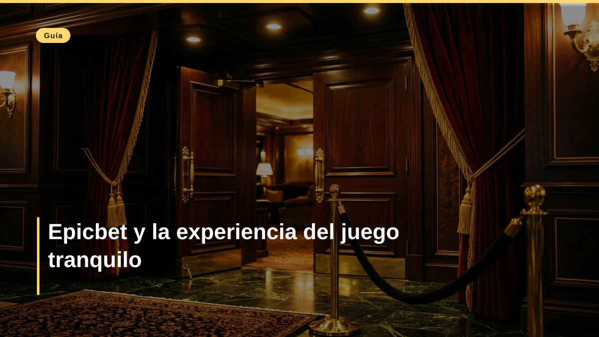 Epicbet y la experiencia del juego tranquilo