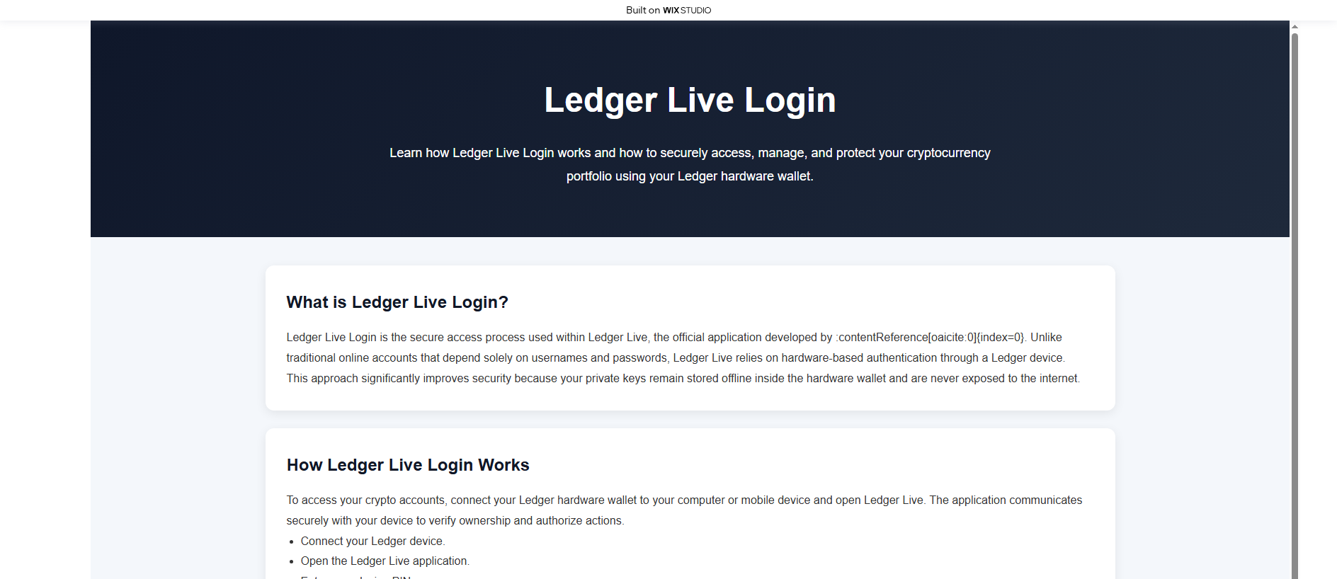 Stored capture of apps-live-ledgr.wixstudio.com