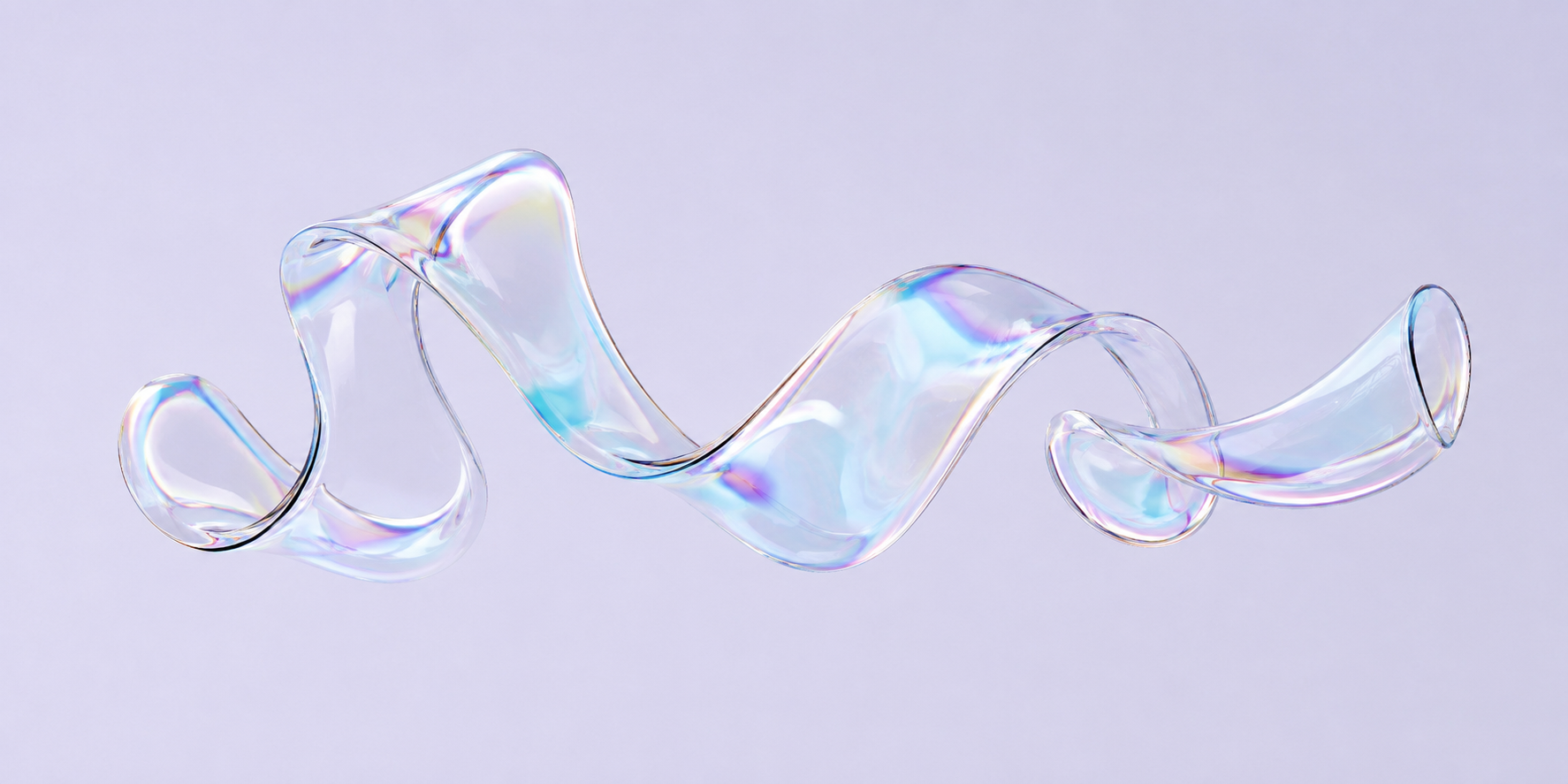 Abstract iridescent ribbon visual for HelixView