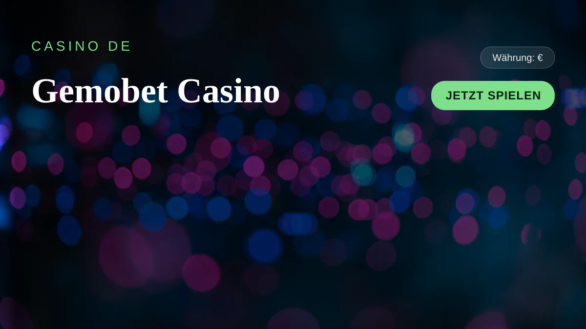 Gemobet Casino — Willkommensbonus 10% bis zu 2000 €, Zahlungen: Visa, Mastercard, Revolut, MiFinity
