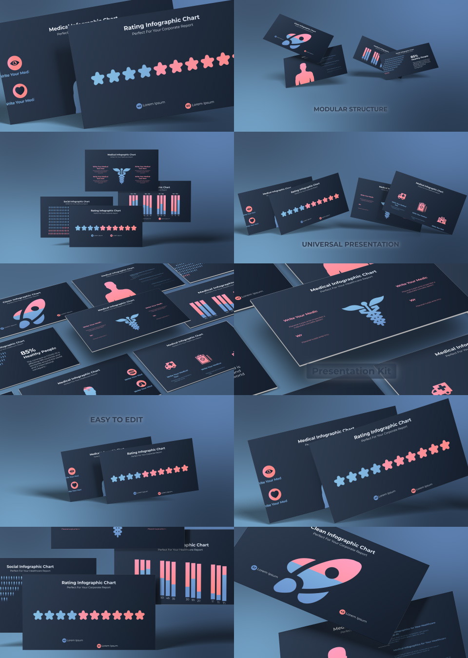 Modern Dark Infographics Modern Dark Infographics