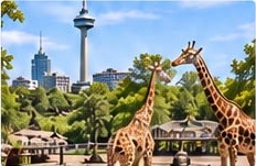 Giraffen in het park