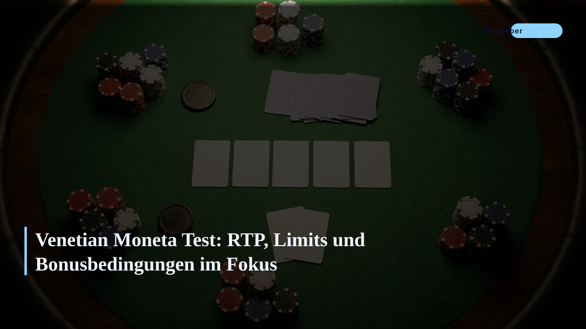 Venetian Moneta Test: RTP, Limits und Bonusbedingungen im Fokus