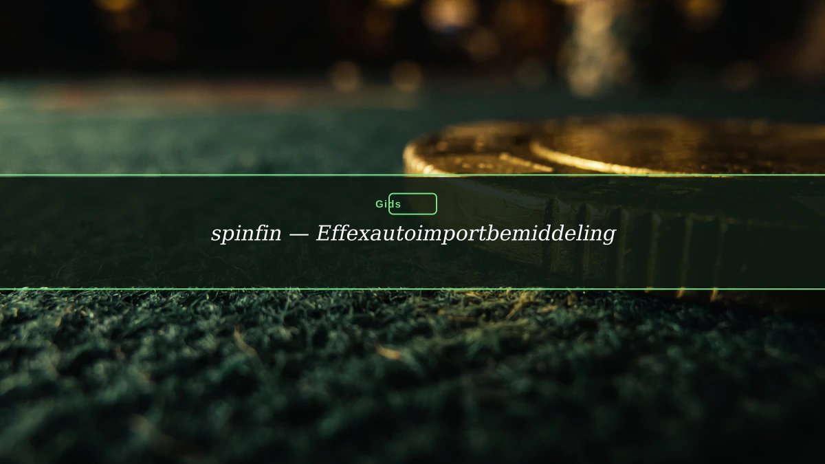 spinfin — Effexautoimportbemiddeling