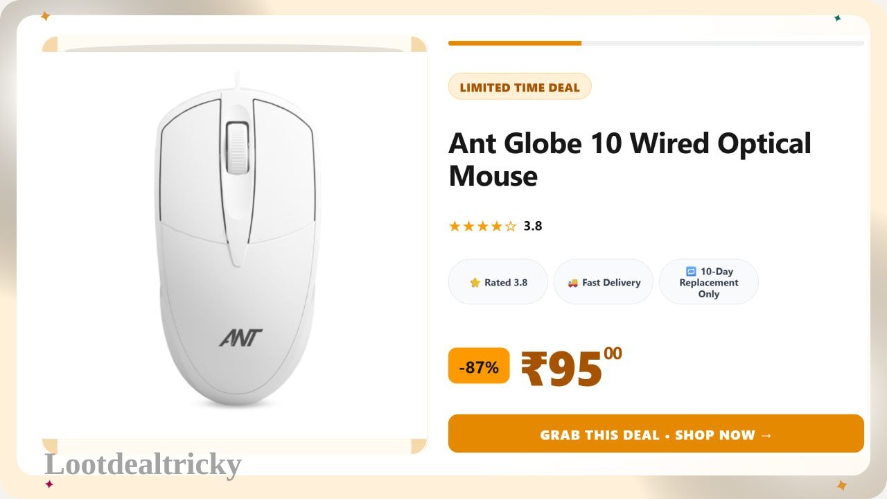 Ant Globe 10 – Just ₹95 | Best Deal Ant Globe 10 – Just ₹95 | Best Deal