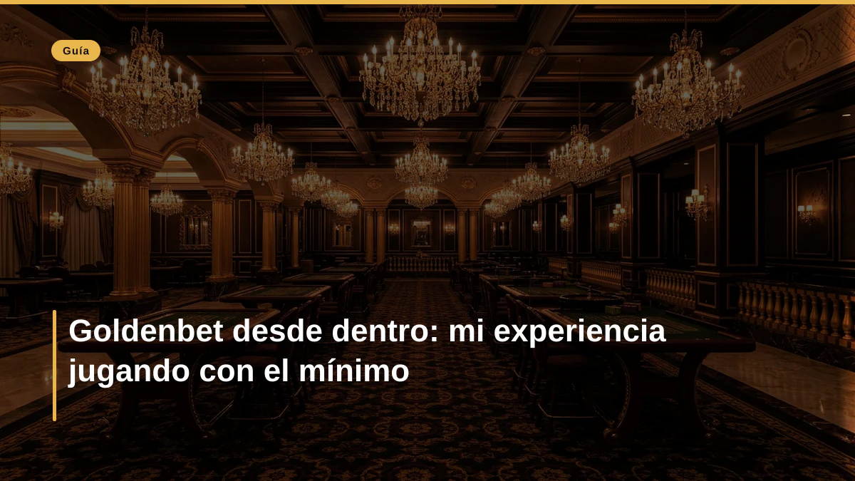 Goldenbet desde dentro: mi experiencia jugando con el mínimo