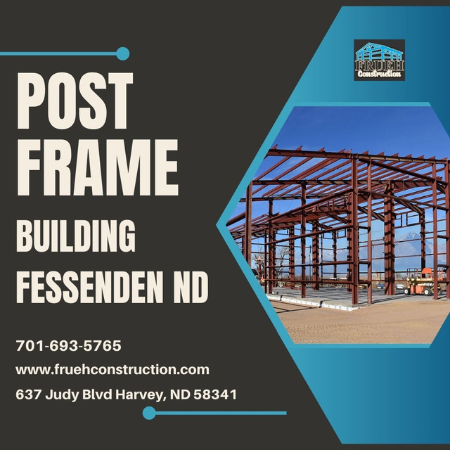 Let us at Frueh Construction add a post frame building for you. If you are in Fessenden, ND call us today. If you have any questions, our team will help. 

Visit : https://www.fruehconstruction.com/post-frame-building-fessenden-nd/