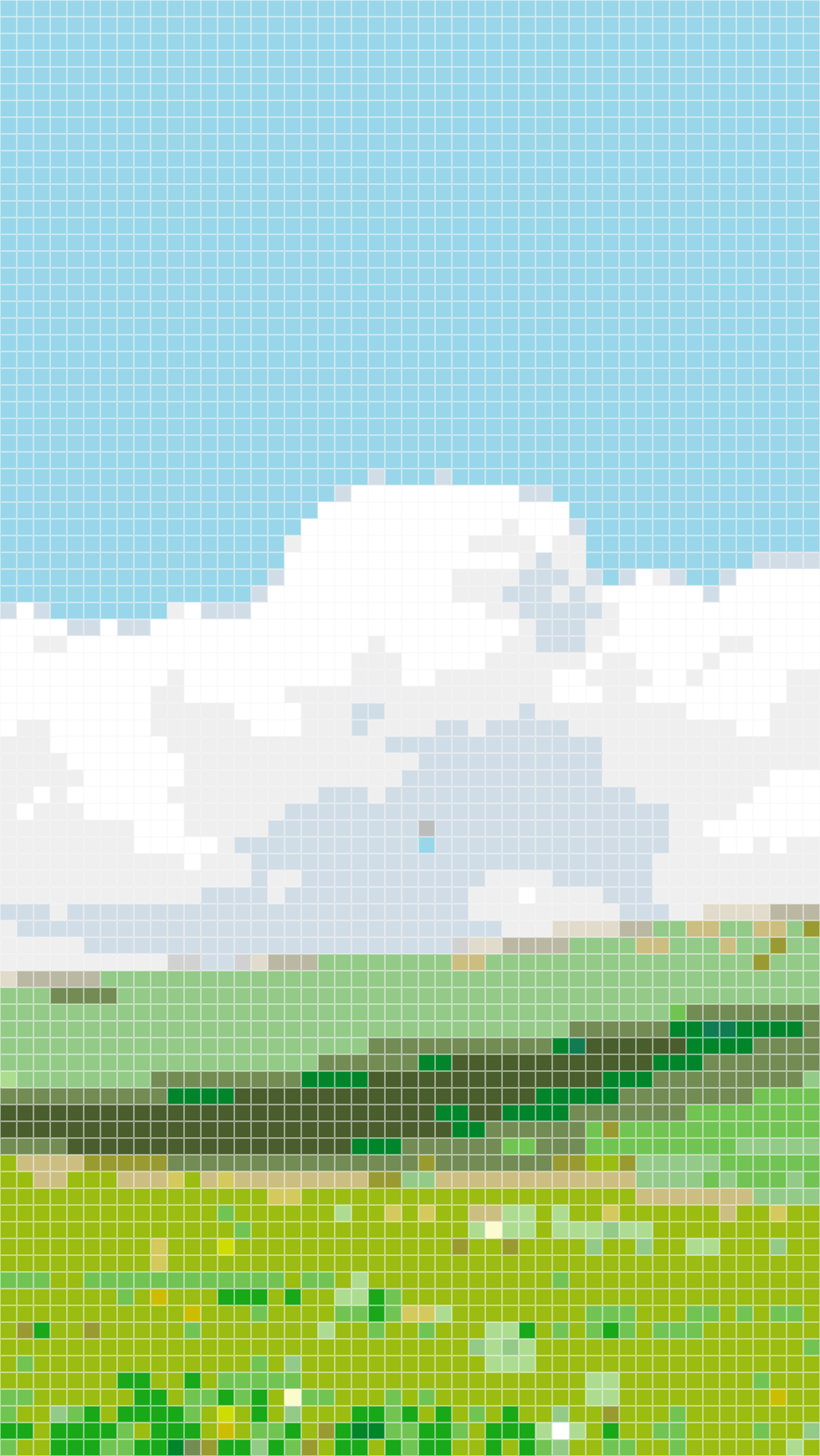 Pastel Sky & Rolling Green Hills